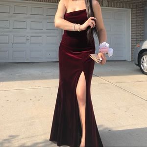 Suede Prom Dress